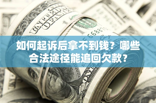 武汉如何起诉后拿不到钱？哪些合法途径能追回欠款？