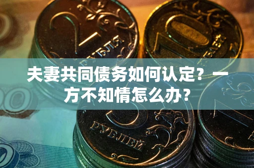 武汉夫妻共同债务如何认定？一方不知情怎么办？