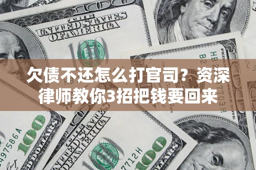 武汉欠债不还怎么打官司？资深律师教你3招把钱要回来