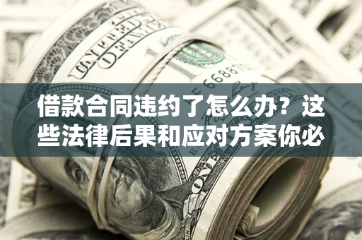 武汉借款合同违约了怎么办？这些法律后果和应对方案你必须知道