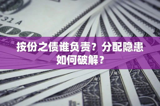武汉按份之债谁负责？分配隐患如何破解？