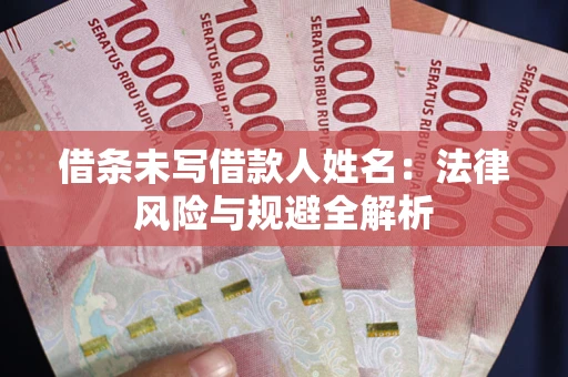 武汉借条未写借款人姓名：法律风险与规避全解析