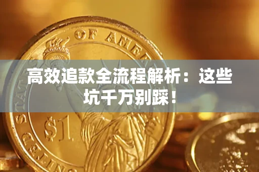 武汉高效追款全流程解析：这些坑千万别踩！