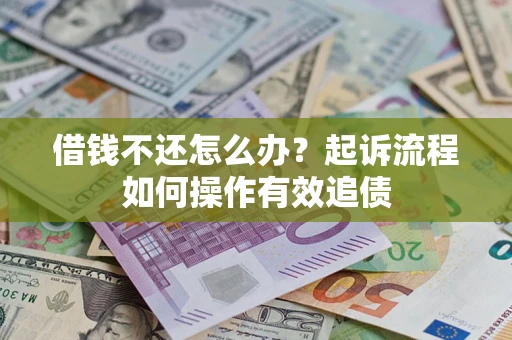 武汉借钱不还怎么办？起诉流程如何操作有效追债