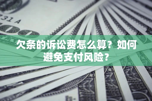 武汉欠条的诉讼费怎么算？如何避免支付风险？